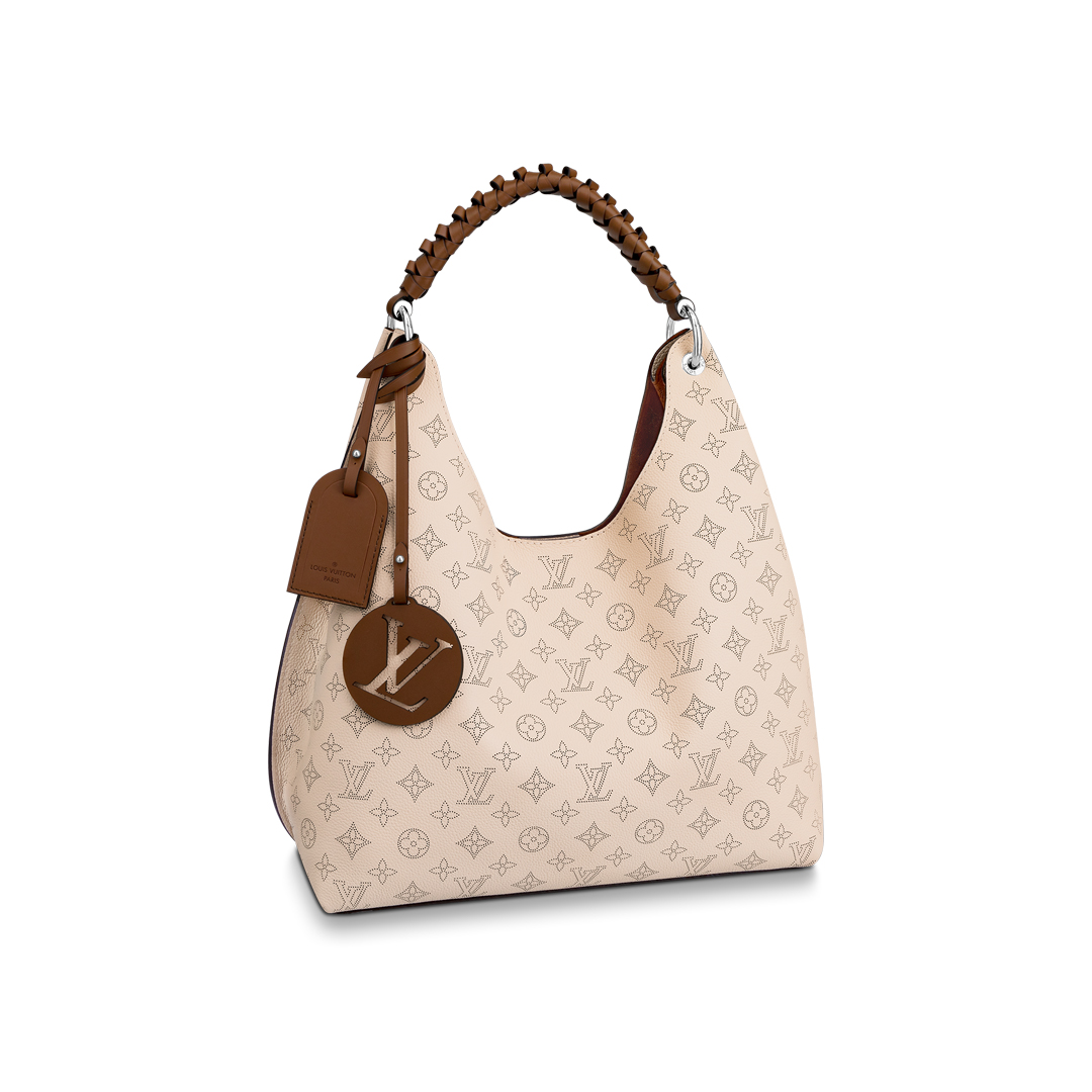 Louis Vuitton CARMEL Hobo Bag Mahina M53188 Cream Beige